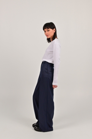 LISA BROEK PINSTRIPE BLUE