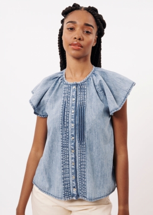 BLOUSE LENI BLEU JEAN