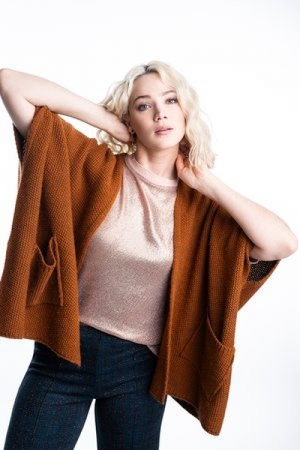 FANCY COGNAC CARDIGAN cognac