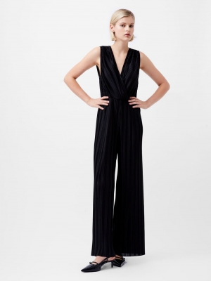 Ronnie v neck jumpsuit black