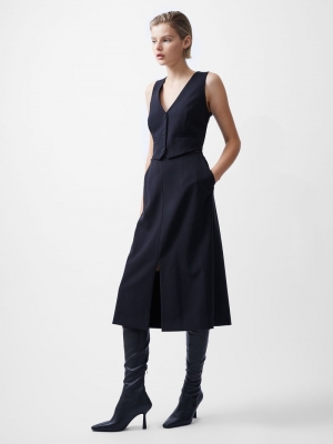 Gemma twill dress black