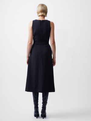 Gemma twill dress black