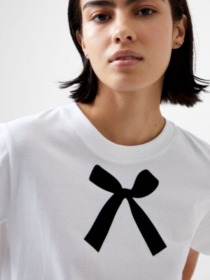 Bow Graphic tee white