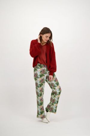 JOANNA PANTS JACQUARD BROOK GREEN