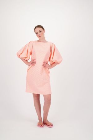 Wide sleeve dress fluo orange fluo orange