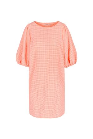 Wide sleeve dress fluo orange fluo orange