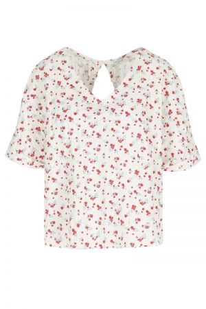 Flower blouse tomato flower tomato