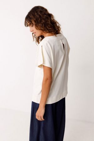 IRIDE GOTS T SHIRT CREAM cream