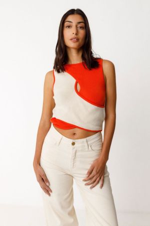 NERE GOTS T SHIRT ORANGE orange