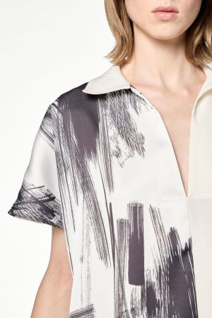 Marielou print BLACK WHITE