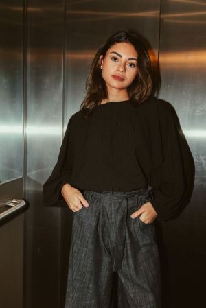 Blouse zwarte ruit zwarte ruit