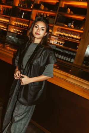 VEST zwart leerlook zwart 