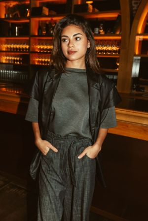 VEST zwart leerlook zwart 