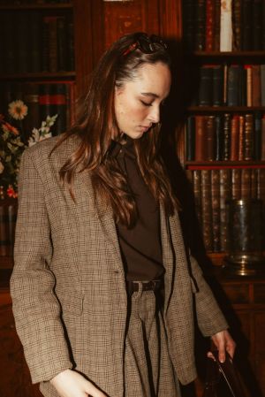 Blazer bruine ruit Bruin