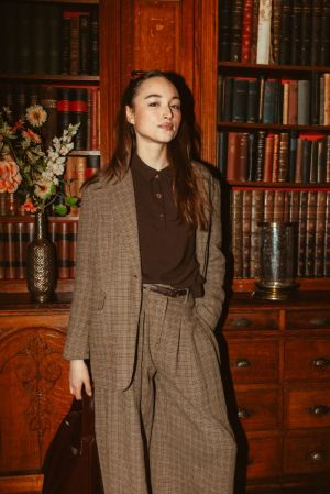 Blazer bruine ruit Bruin