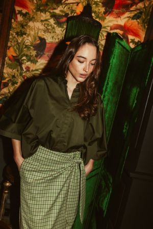 Blouse donkergroen donkergroen