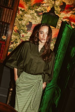 Blouse donkergroen donkergroen